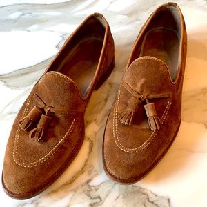 Soft brown suede loafer